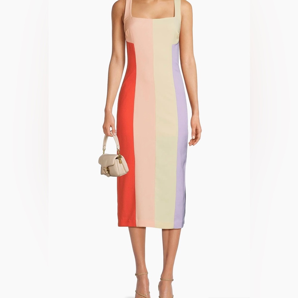 Hutch Hensley Striped Cool Colorblock Dress $286 NWOT Size 4